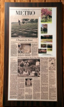 Washington Post article about Sugarloaf Pet Gardens
